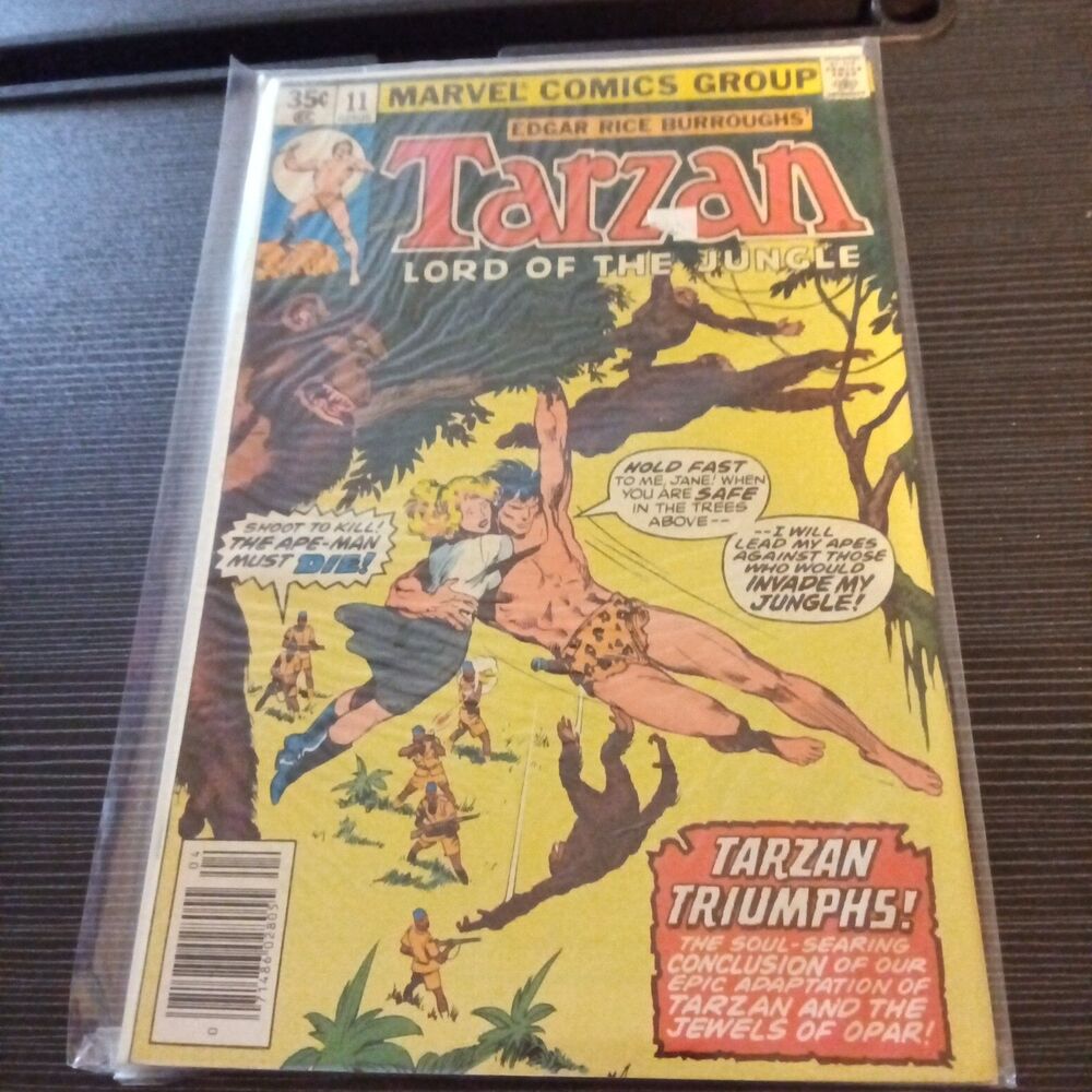 1978 MARVEL COMICS EDGAR RICE BURROUGHS TARZAN LORD OF THE JUNGLE #11 NEWSSTAND